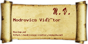 Modrovics Viátor névjegykártya